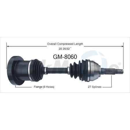 Cv Axle Shaft,Gm-8060